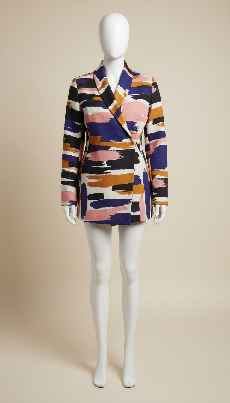 Chaqueta wrap edición ilustrada