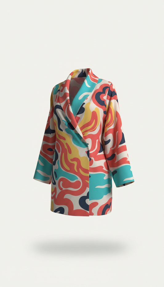 Chaqueta wrap ilustrada edición limitada