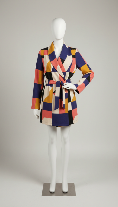 Chaqueta cruzada gráfico urbano